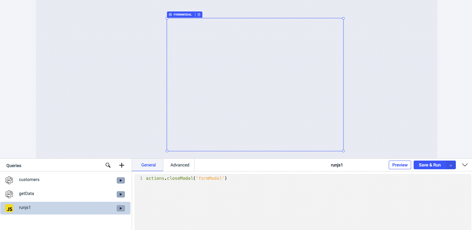 ToolJet - How To - Run Actions from RunJS query