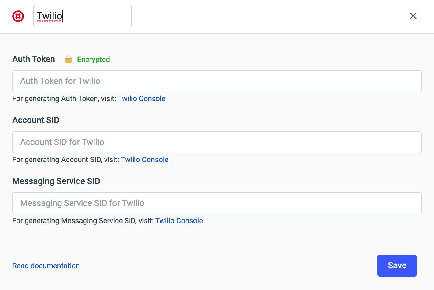 ToolJet - Data source - Twilio