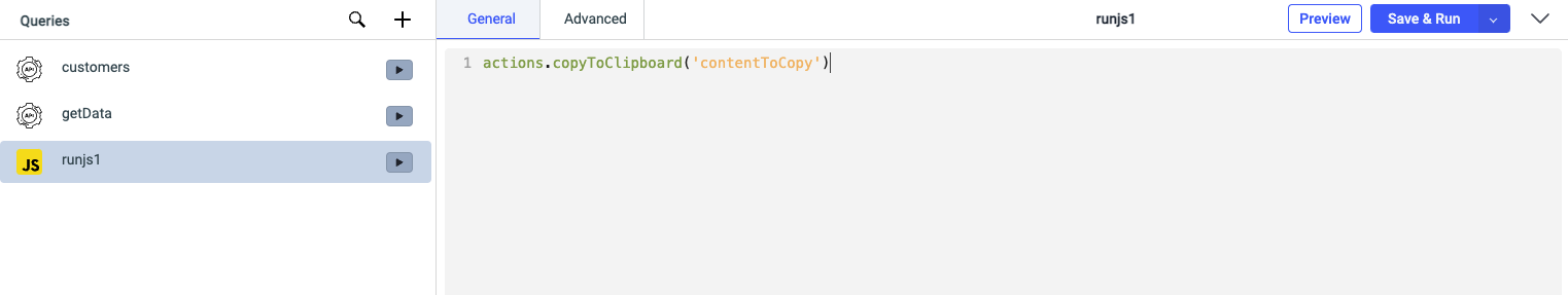 ToolJet - How To - Run Actions from RunJS query