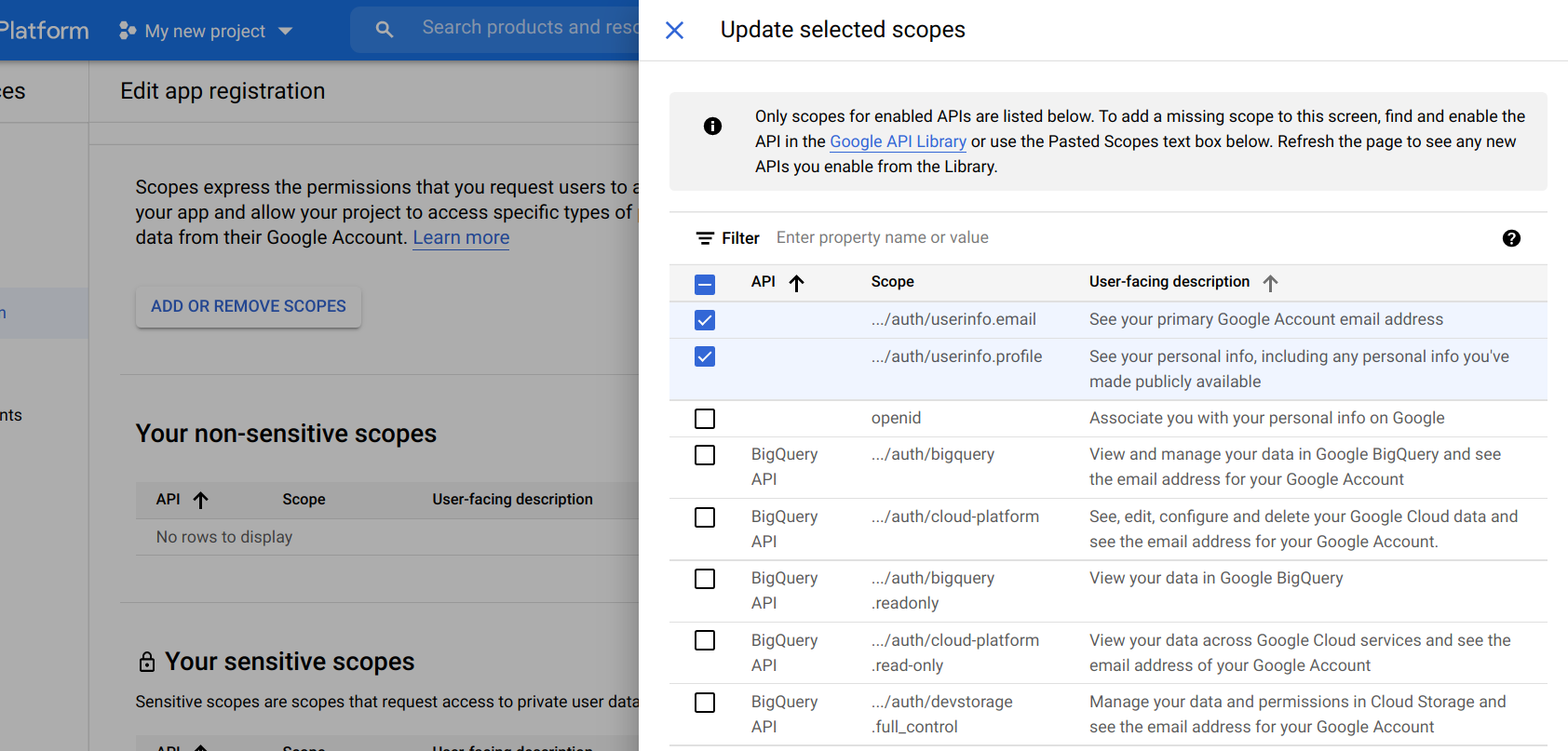 ToolJet - OAuth scope