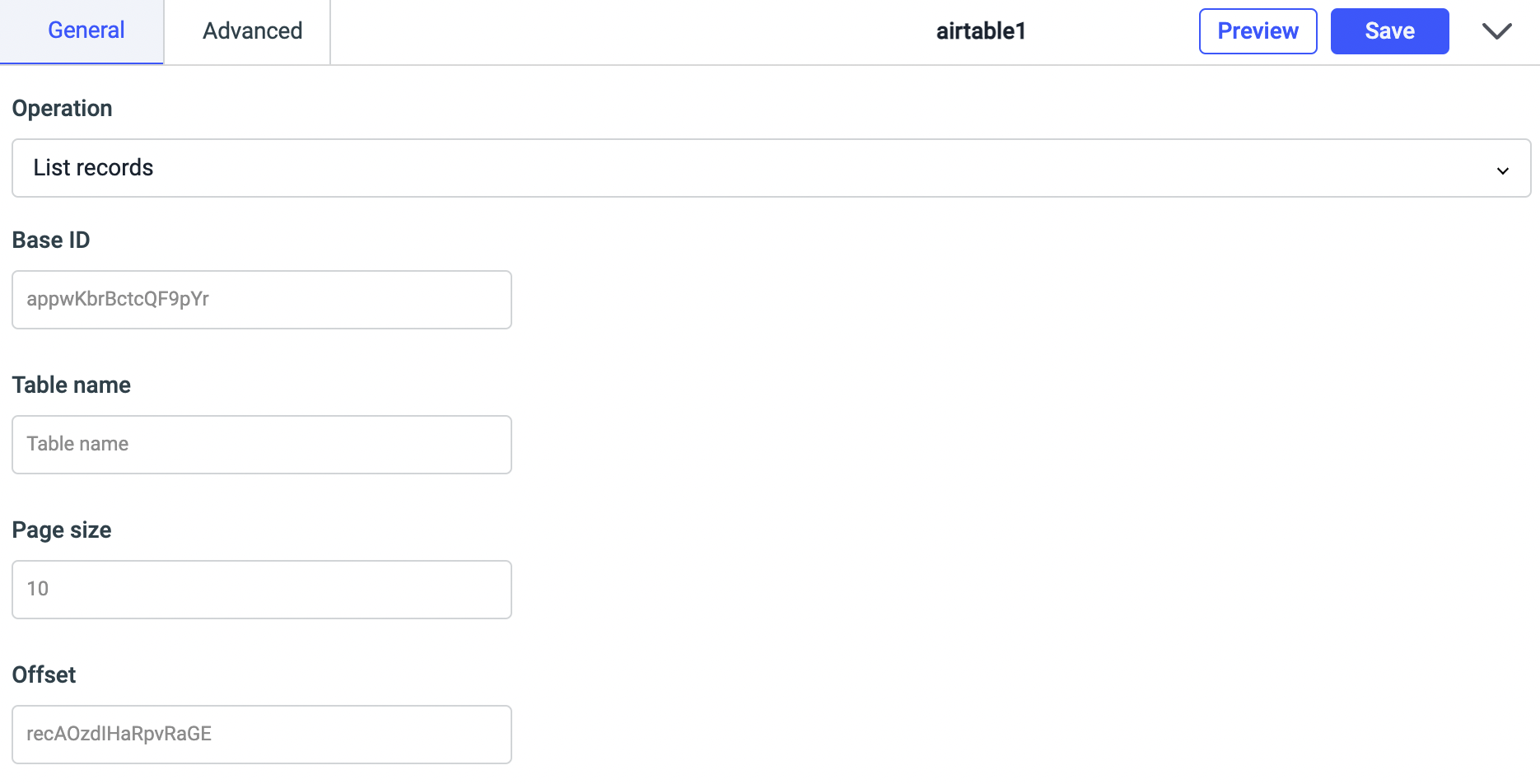 List airtable record