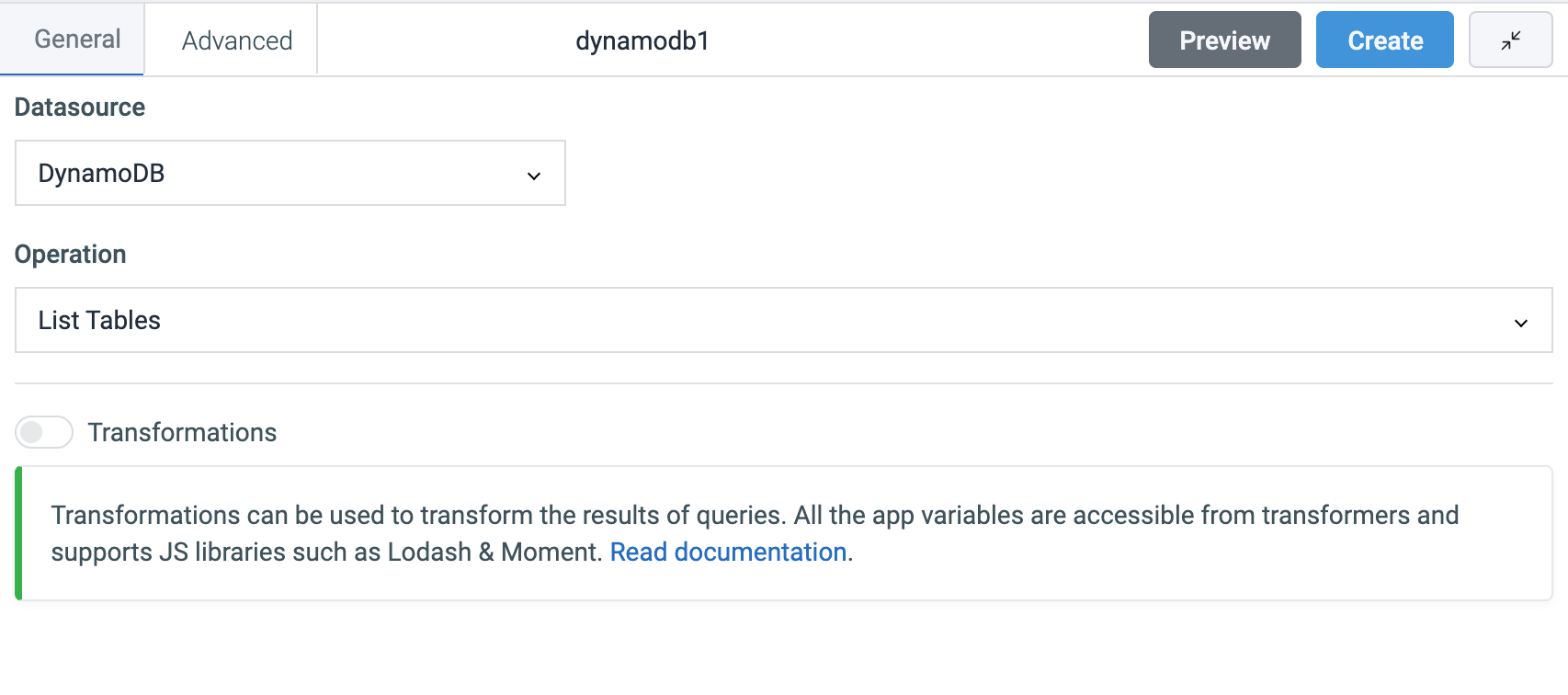 ToolJet - Dynamo query