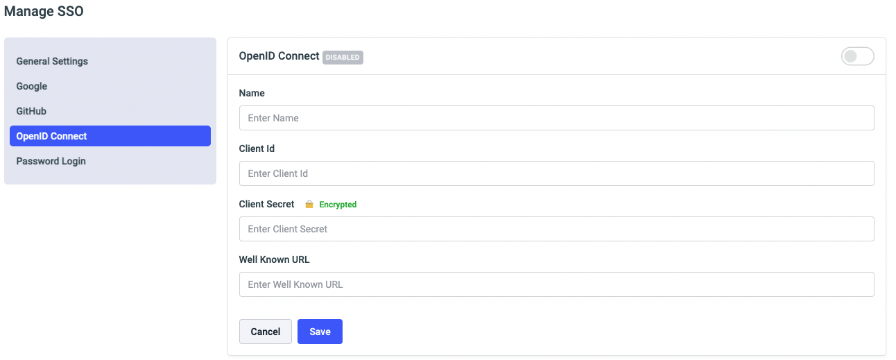 Google Open ID ToolJet