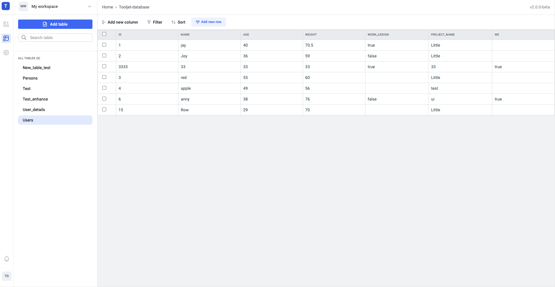 ToolJet Database