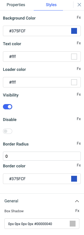 ToolJet - Widget Reference - Button Styles