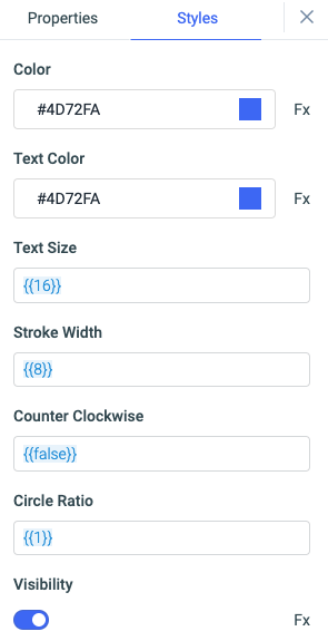 ToolJet - Widget Reference - Circular progress bar