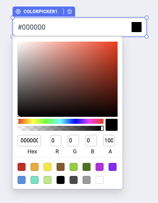 ToolJet - Widget Reference - Color Picker