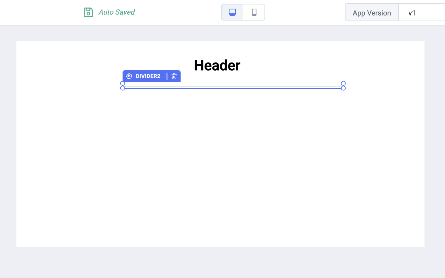 ToolJet - Widget Reference - Divider