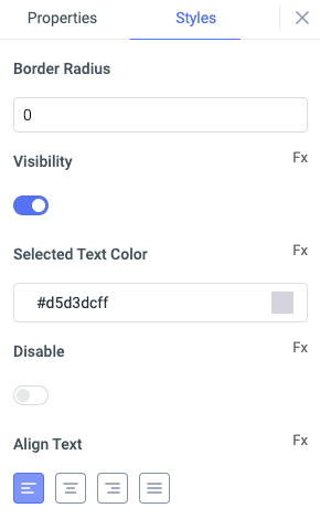 ToolJet - Widget Reference - Dropdown