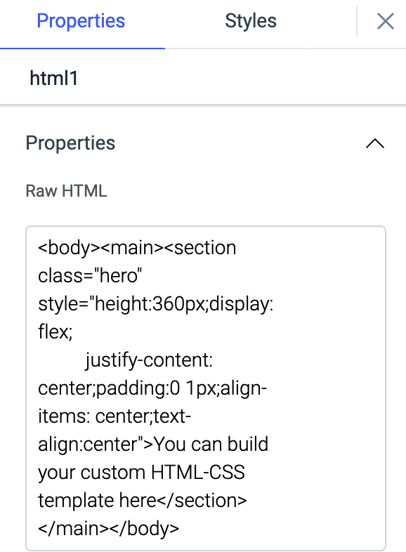 HTML component