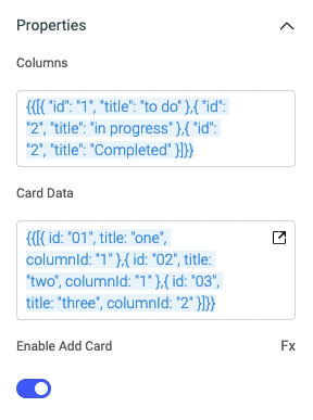 ToolJet - Widget Reference - Kanban widget