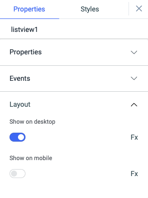 ToolJet - List view widget