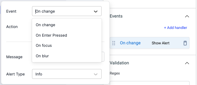 ToolJet - Widget Reference - Text input